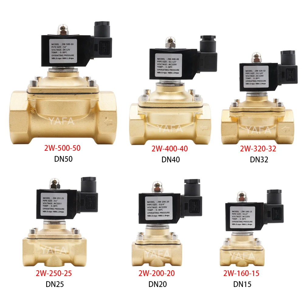 

Normally Closed Solenoid Valve For Water Oil Air,AC220V DC12V DC24V AC24V,G3/8"toG2" Brass Electric Solenoid Valve,NBR or VITON.