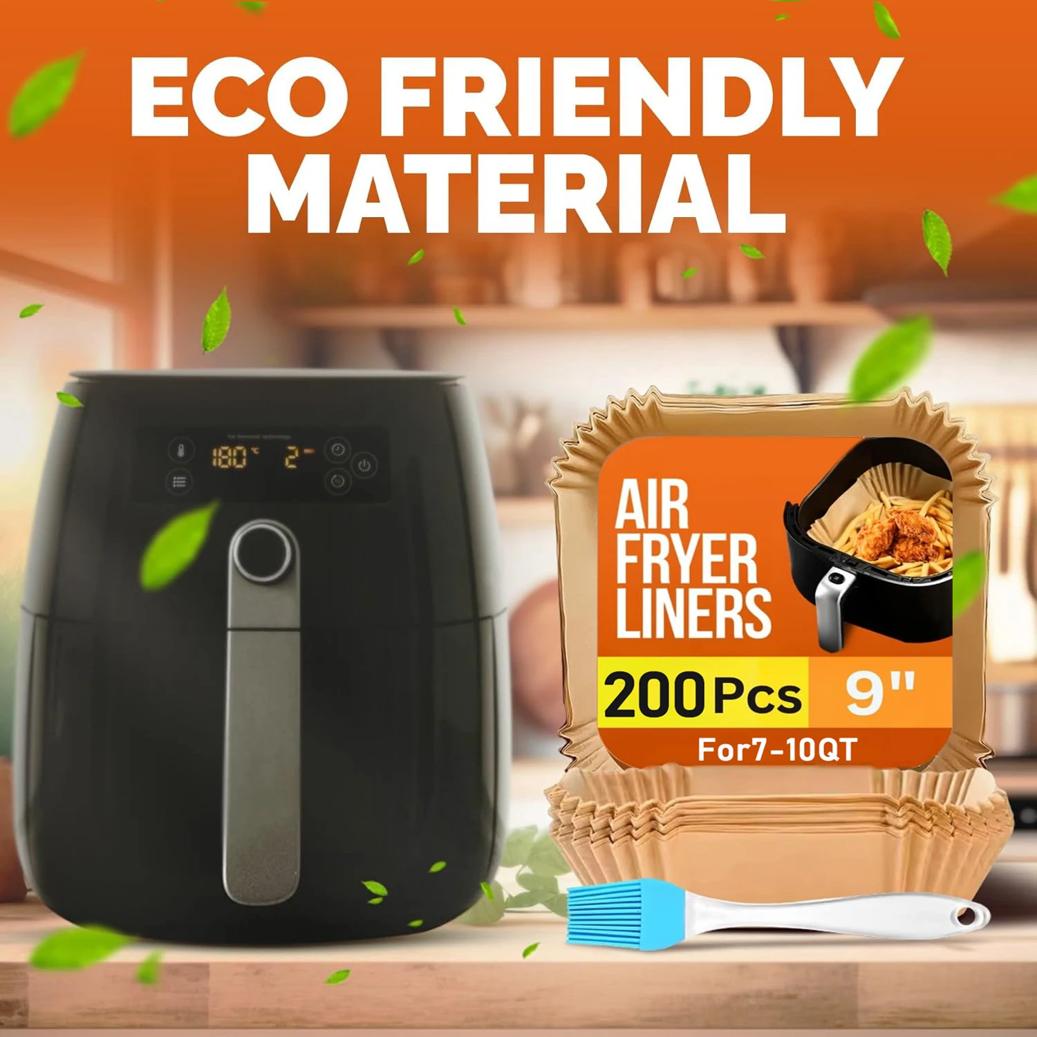 Air Fryer Paper Liners for Ninja Foodi Grill AG301 Grill, AF141 Pro 4-in-1 Disposable Square Parchment Paper
