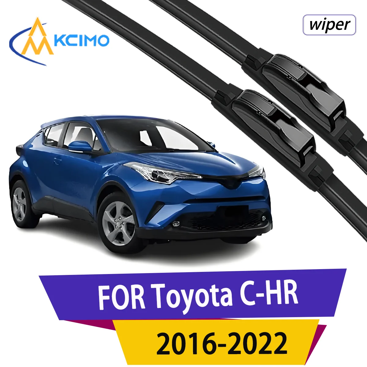 

2pcs Quality Windscreen Silent Black Car Rain Brush Suitable for Toyota C-HR AX10/AX50 2016-2022 Toyota IZOA Front Windshield