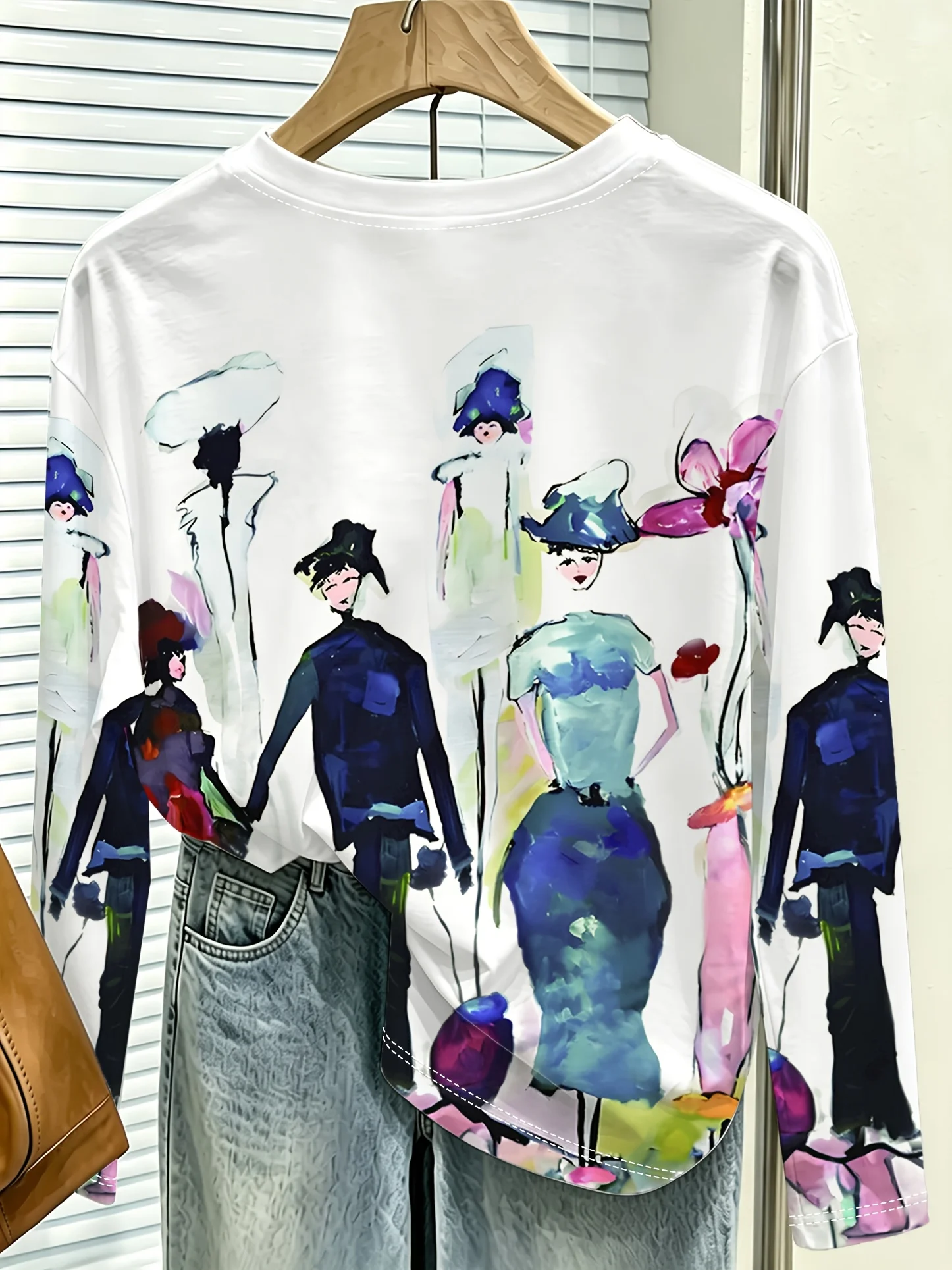 Kadın T-Shirt Uzun Kollu 3D Su - Women'S Fashion Tops incelemesi ve fiyatı