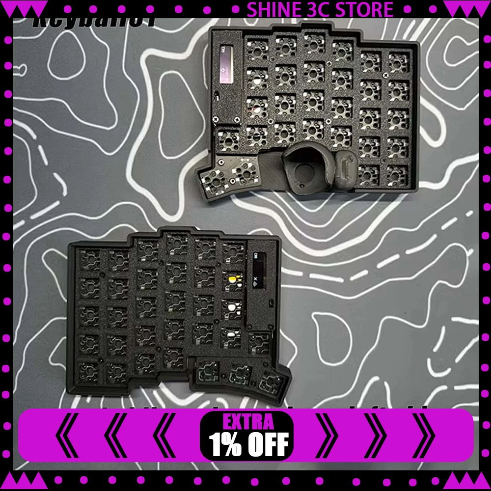 

Keyball 39/44/61 Split Keyboard Kit with Trackball OLED Screen Wireless Split Mechanical Keyboard Kit Customize Support ZMK Gift