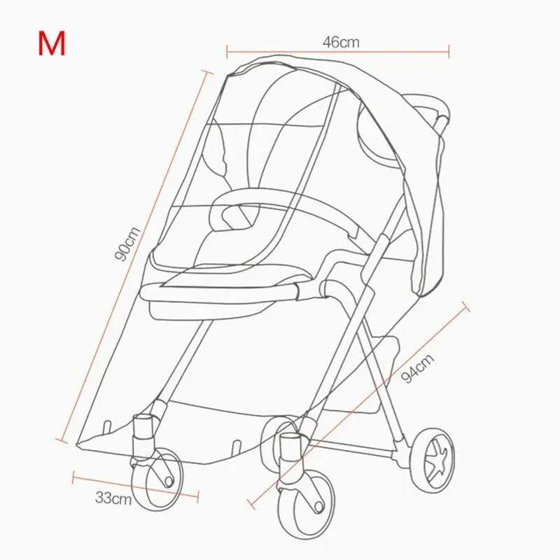 Baby Stroller Rain Cover Universal Stroller Cover FIT FOR BBZ Cybex YoyaPlus Wind Snow Shield Pram Stroller Accessories