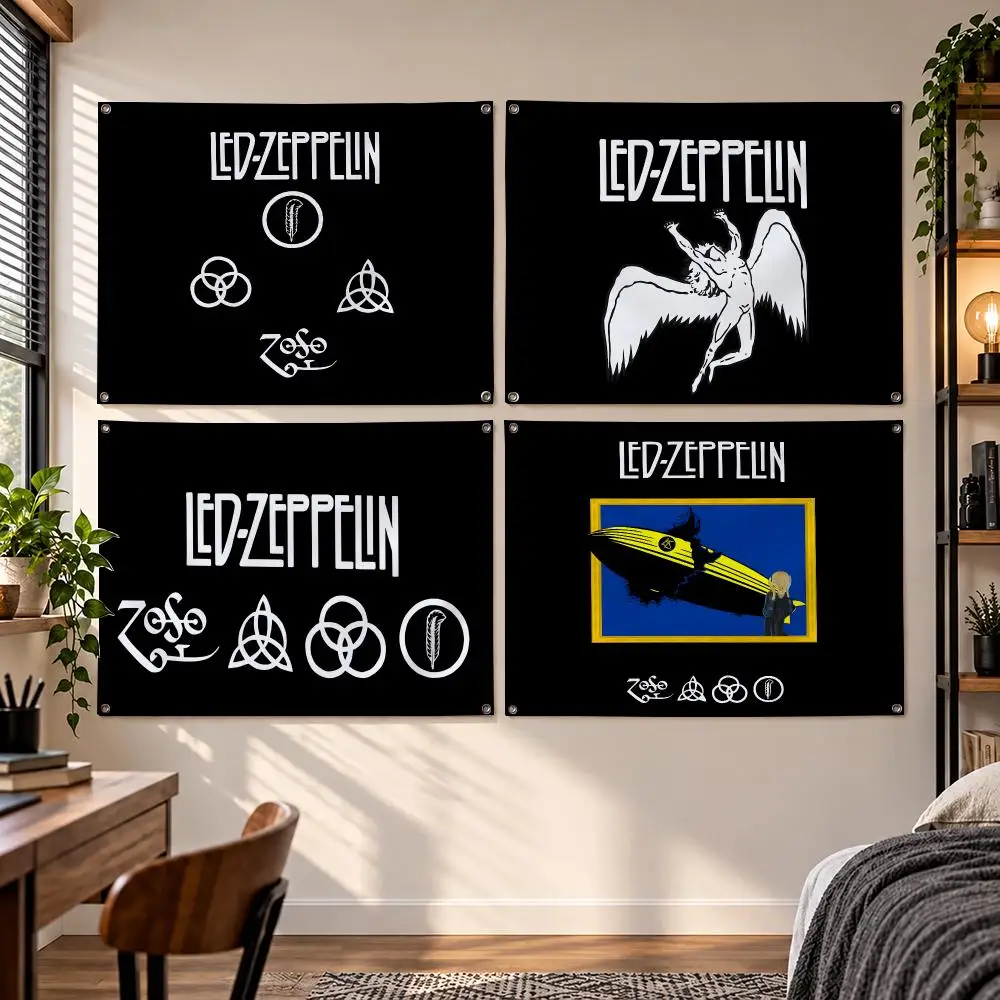 Band Led Zeppelin Flags Flag Suitable For Party Club Outdoor Interior Wall Decoration Banner Fans Gift