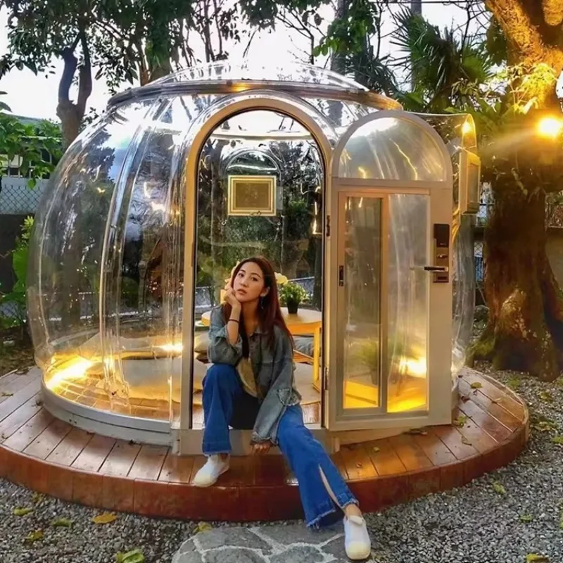 Hot Sale Bubble room Transparent Outdoor Polycarbonate Sun Aluminium Exhibition Tents Bubble Room Starry Geodesic Bubble House
