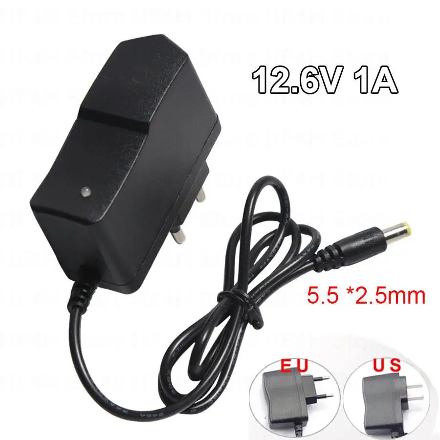 AC 100-240V Power Supply Adapter  DC 8.4V 12.6V 16.8V 1A 1000MA 4.2V 2A 5.5*2.5mm for 18650 Lithium Battery Charger