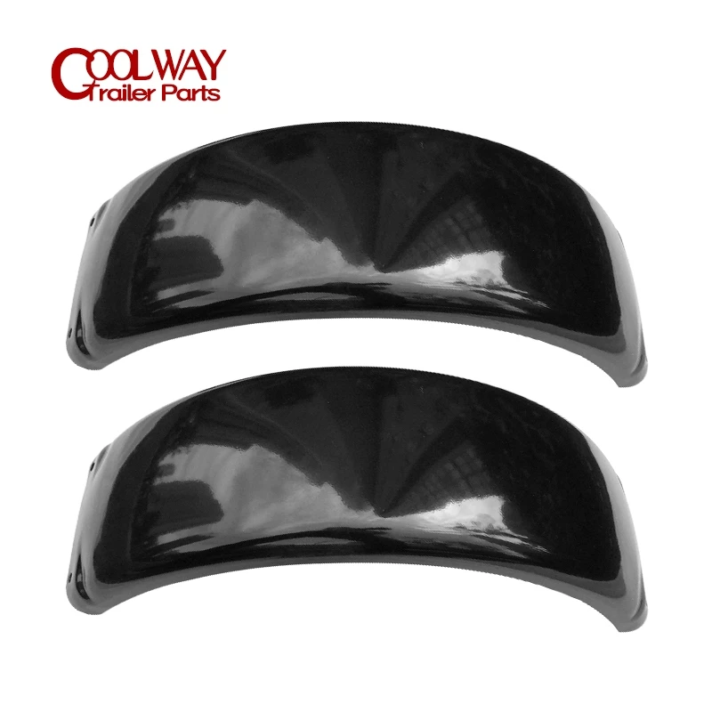 Fits 16Inch Wheels Fenders Black Powered Trailer Mudguard Price for Pair Parts Accessories Components