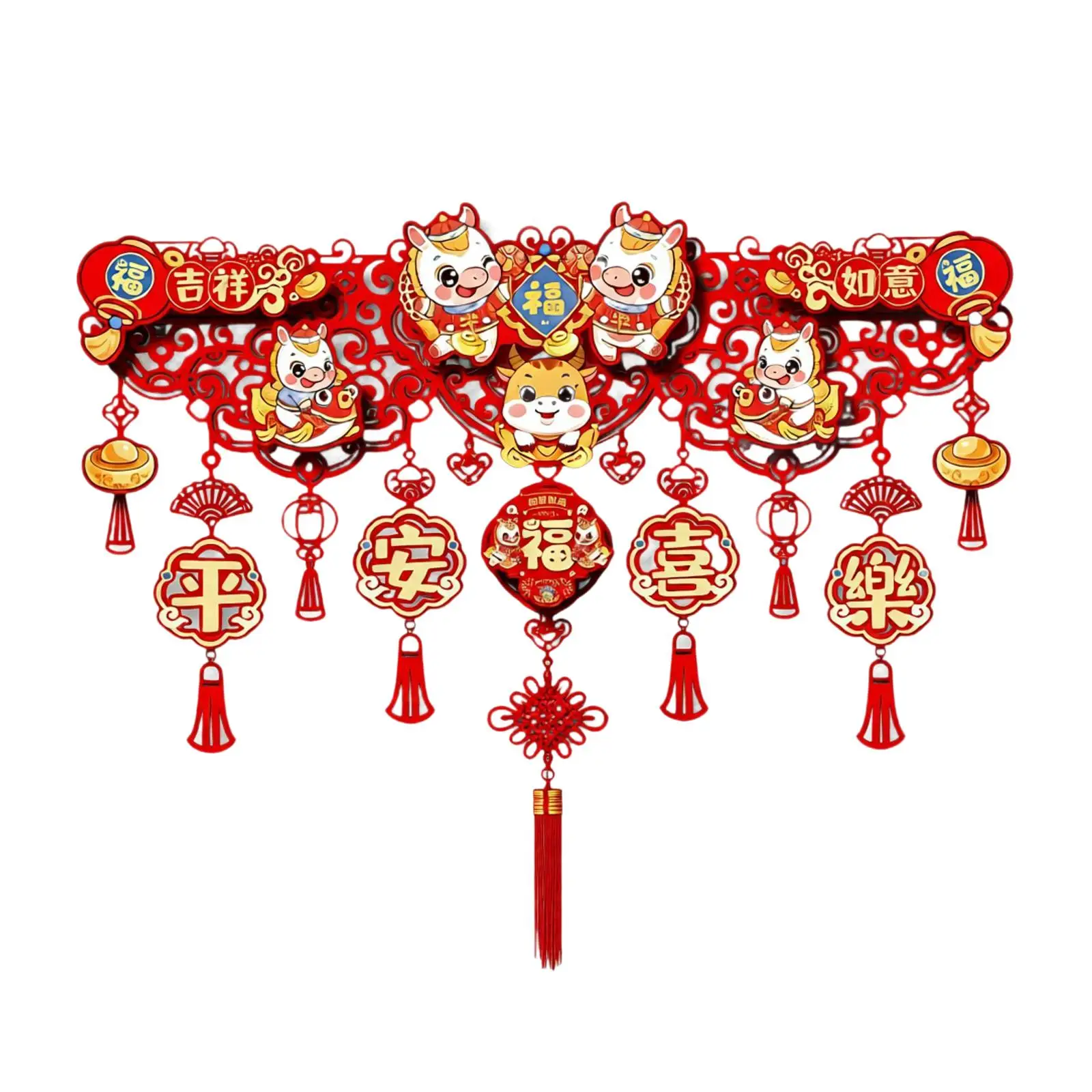 

Новогодний баннер для входной двери, реквизит для фотосессий, декор «Год Лошади» для прихожей, спальни, праздничного оформления окон