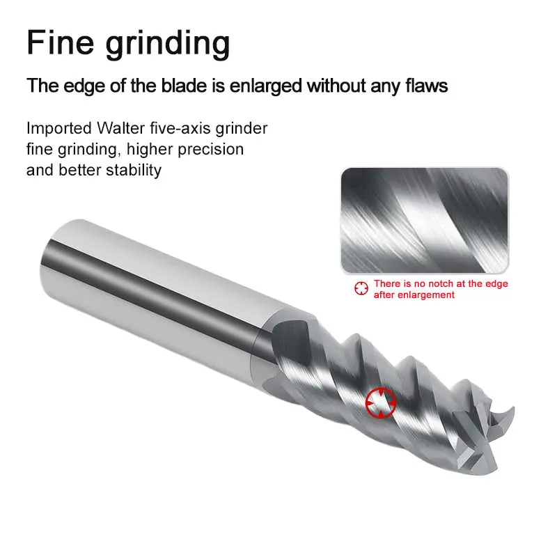 كربيد بوصة قاطعة المطحنة HRC55 1/8 3/16 1/4 5/16 3/8 1/2 5/8 3/4 3.175 4.76 6.35 7.94 9.53 12.7 15.88 مللي متر 4 الناي قاطع مسطح