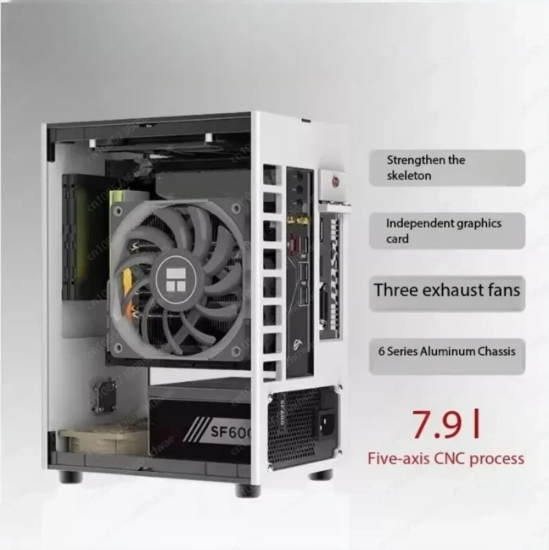 F1-SFX ITX Small Chassis - 7.9 liters, supports SFX power supply, double-sided heat dissipation opening inverted structure