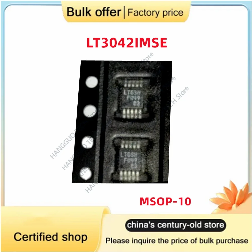 2-5PCS/Lot Brand new original   LT3042EMSE LT3042IMSE MSOP10 Silk Screen LTGSH linear regulator