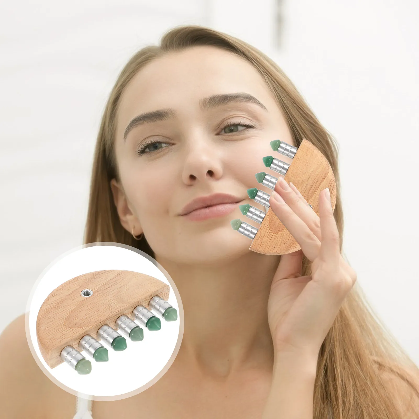 

1 шт. Нефритовый скребок для лимфодренажного массажа, маленькая нефритовая доска-скребок для массажа шеи, спины и тела, для снятия боли, косметический массажный инструмент