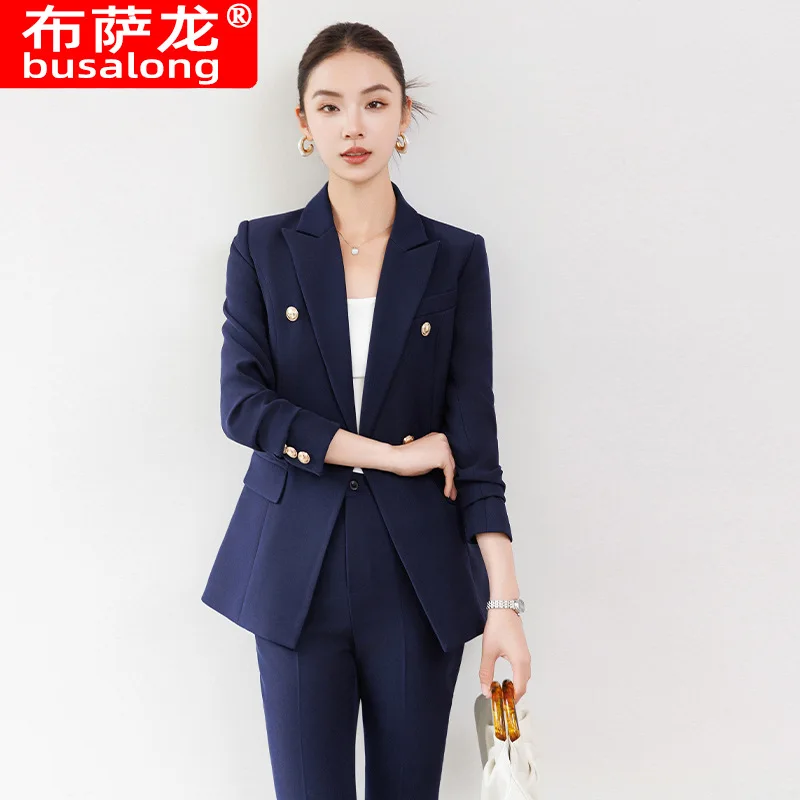 

Новый женский деловой костюм-пиджак премиум-класса для весны и осени 2025 года, элегантная униформа для собеседований и работы
