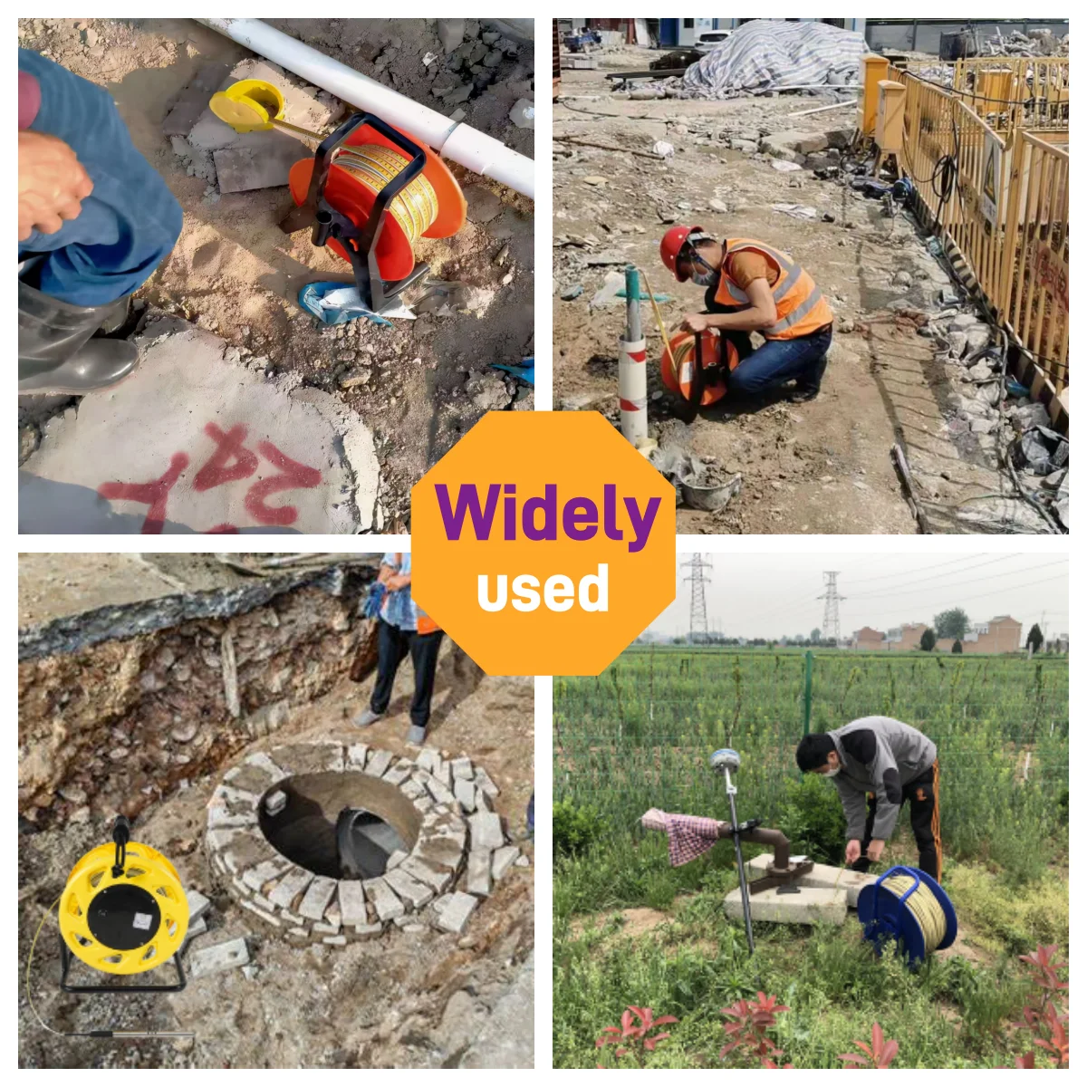 100m Hot Sale Deep Borehole Well Portable Water Level Sensor Price Groundwater Survey Equipment Water Level Dip Meter