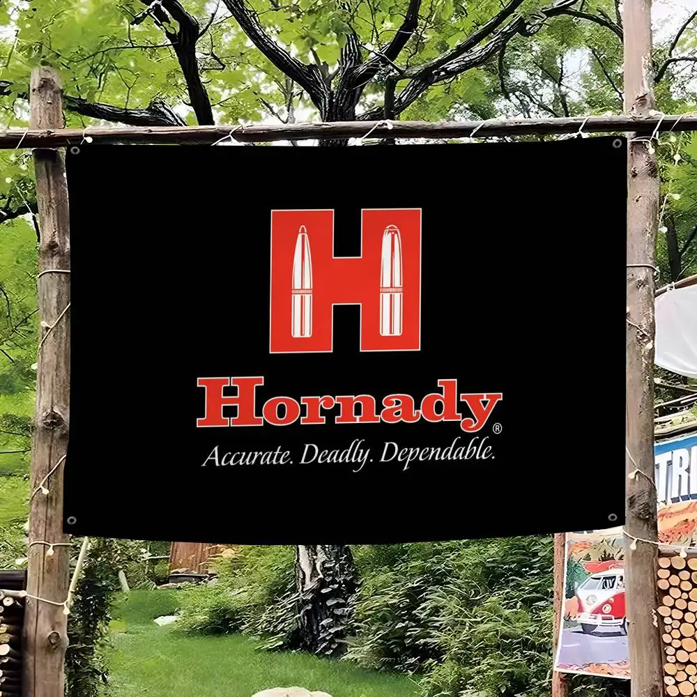 Hornady Logo Fashion Large Size Shop Art Promotion Advertising Booth Flag Hanging Banners