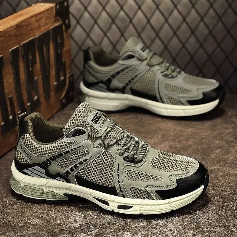 

Men's Breathable Mesh Shoes Soft Bottom Casual Sports Outdoor Traveling Hiking Mountain Climbing Shoes Anti-Odor Summer New