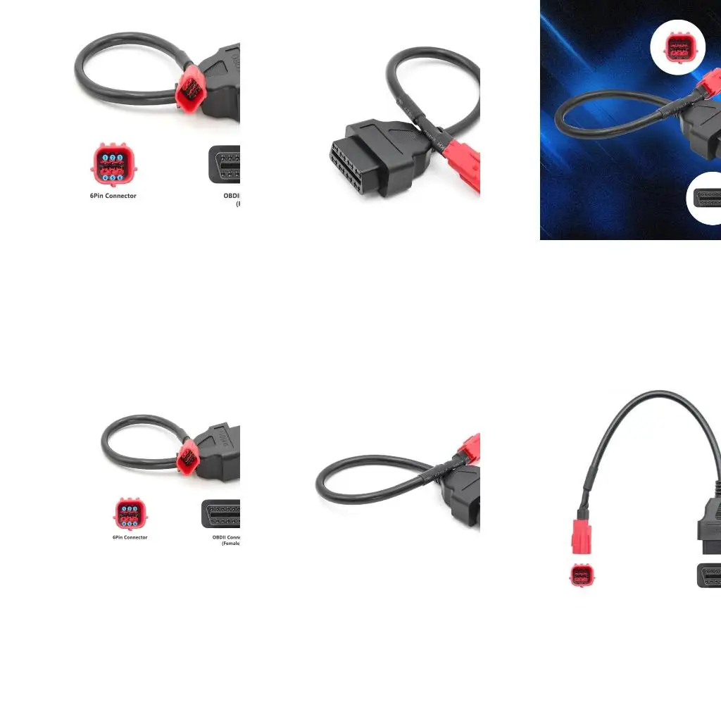  Reset Fault Code Cable for Motorcycles 16 Pin to 6 Pin OBD2 Diagnostic Test Scanner USBInterface Cable Adaptor Connector