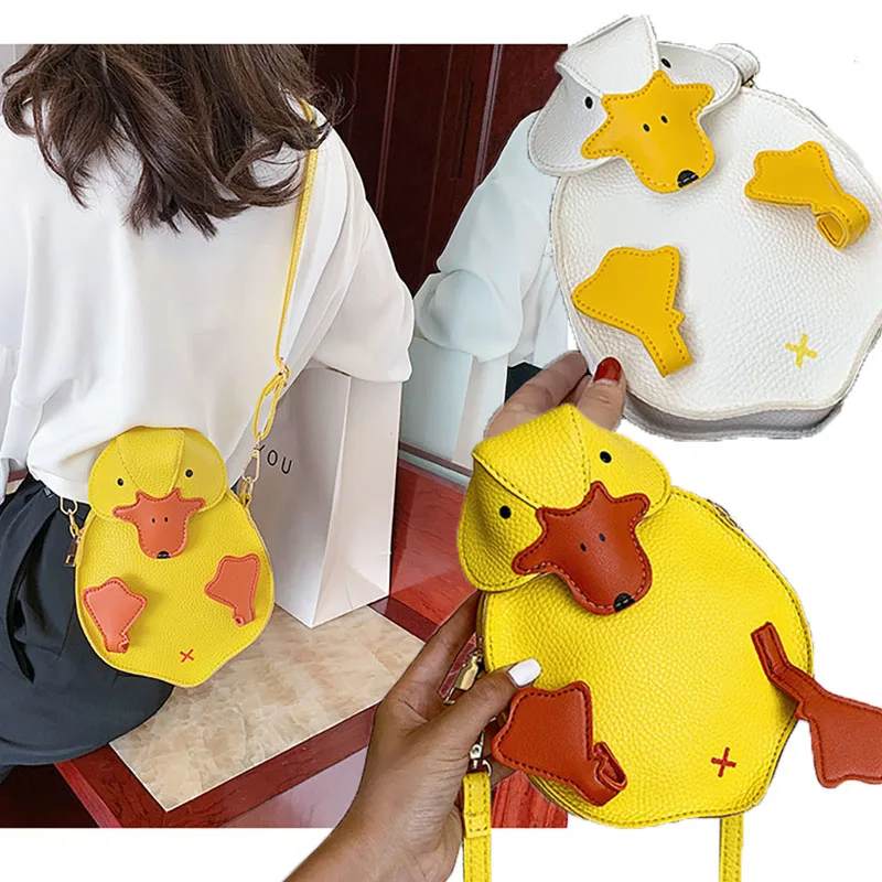 New Fashion Creativity Cute Cartoon Duck Tote Commuter Capacity Shoulder Underarm Lazy Woven Bag