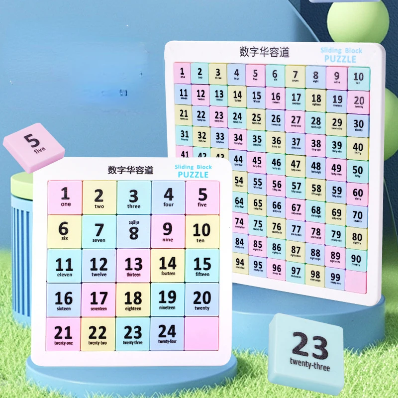 Magnet Suction Number Huarong Road Math Puzzle Children Students Concentrate Fun Puzzle Breakthrough Board Game