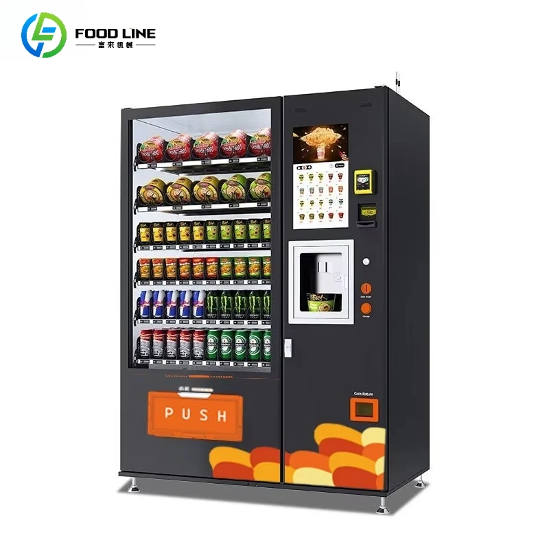Beverages, snacks, customized products/Cup Noodle Vending Machine with Hot Water Cash/Coin/Credit Card/QR Code Customized