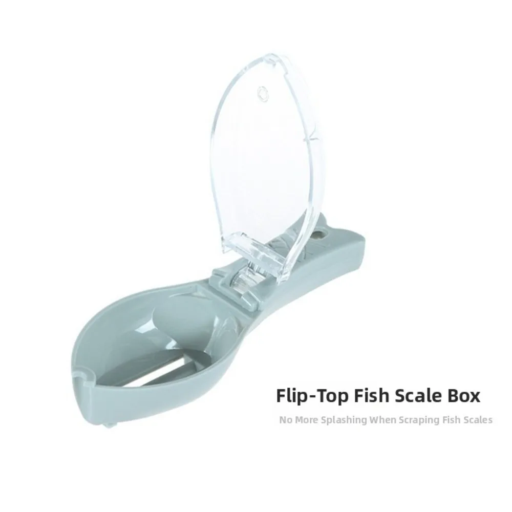 Fast Remove Fish Scale Scraper Manual with Container Fish Cleaning Tool with Cover Effective Fish Skin Brush Kitchen Accessories