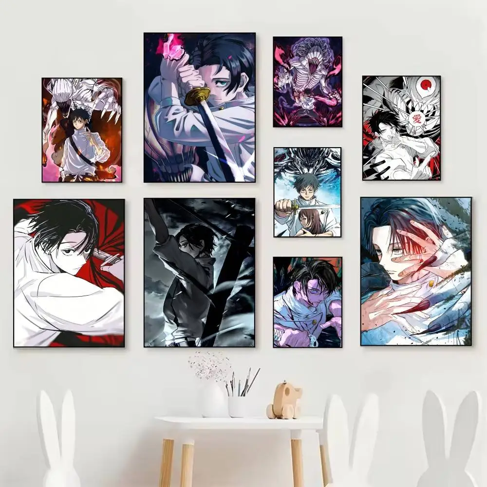 Anime J-Jujutsu Kaisen Cool Boy Okkotsu Yuta Poster Home Living Room Bedroom Bar Cafe Art Decor
