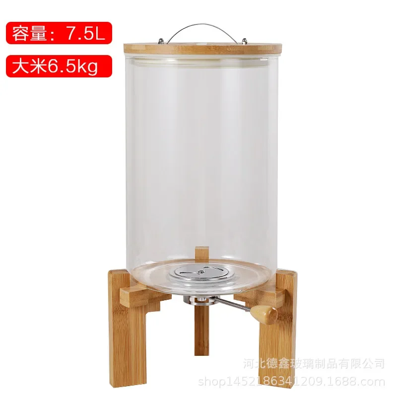 High Borosilicate Glass Rice Bucket Miscellaneous Grain Storage Box