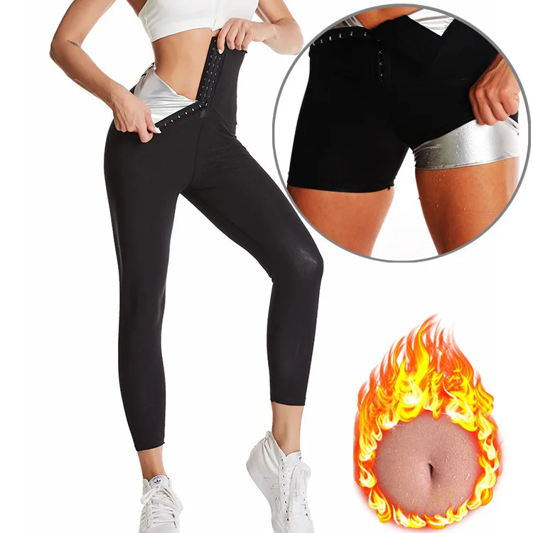 Sweat Sauna Pants Body Shaper Weight Loss Slimming Pants Women Waist Trainer Tummy Hot Thermo Sweat Leggings Fitness Workout