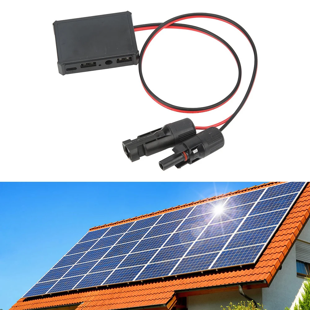 Solar Panel Power Conditioner Voltage Regulator Type C Interface 2 USB Interfaces 1 DC Interface Voltage Stabilizing Cable