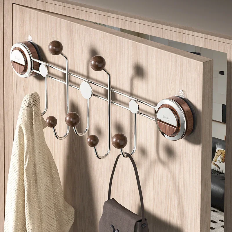 

Hook Punch-free Door Rear Suction Cup Strong Load-bearing Hanger Entrance Door Storage Wall-mounted Rack Wall Shelf