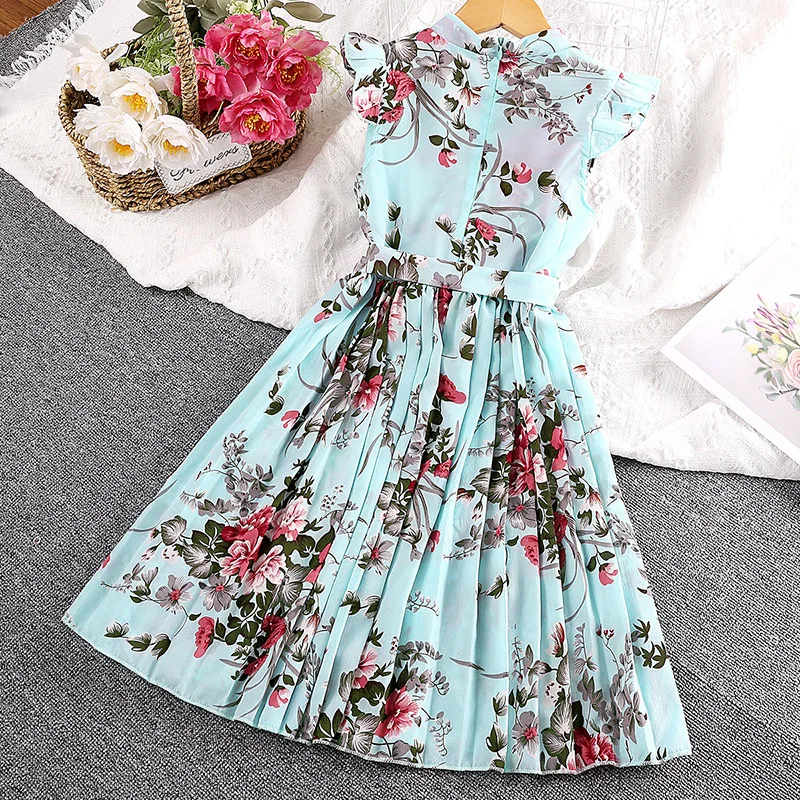 Flower Children Kids Dress Girls Party Summer New Girl Clothing Pricess Birthday Dress Kids Clothes