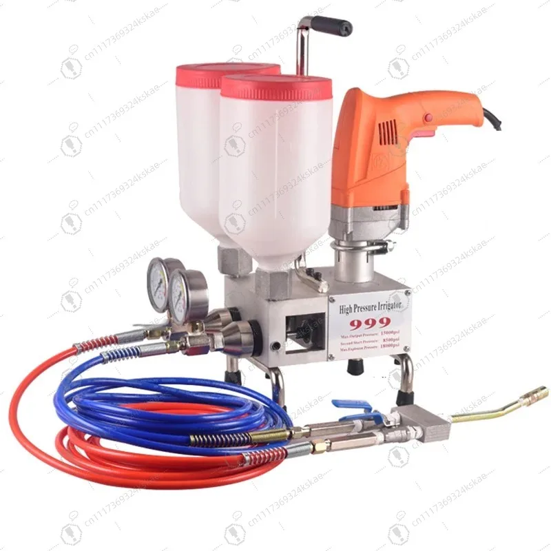 Two‑Component Polyurethane Grouting Pump, 220V 1100W Intelligent Remote‑Control Electric Machine for Waterproof Wall Repair