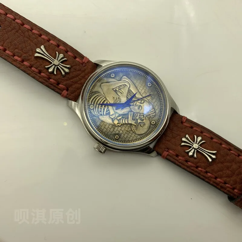Trendy Stray Coin Doll Skull Dial Automatic Mechanical Watch Original Personalized Watch