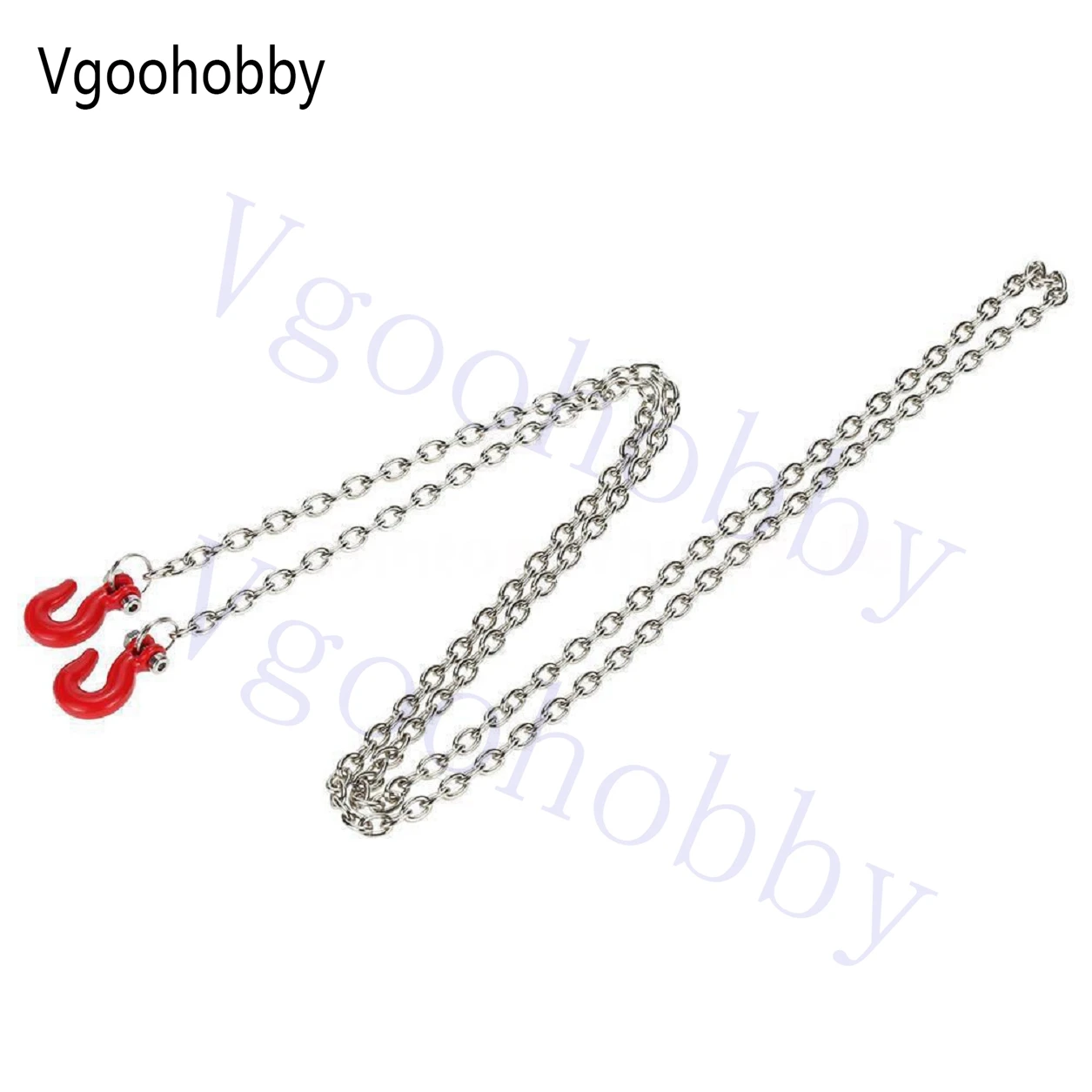 Mini Metalen Trekhaak & Ketting Compatibel met 1/10 RC4WD D90 Axiale SCX10 RC Crawler Auto Vrachtwagen