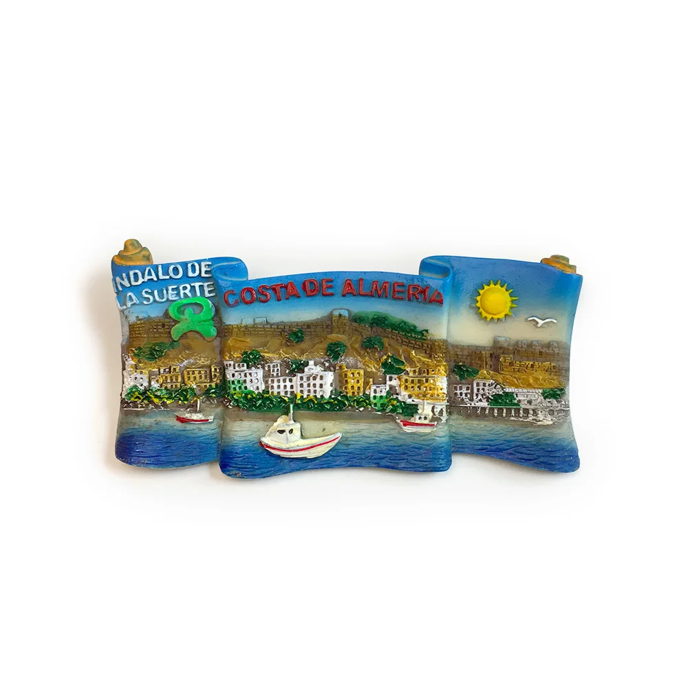 

3D Resin Fridge Magnet - Costa de Almería, Spain - Cultural Heritage and Historical Significance - Unique Home Decor