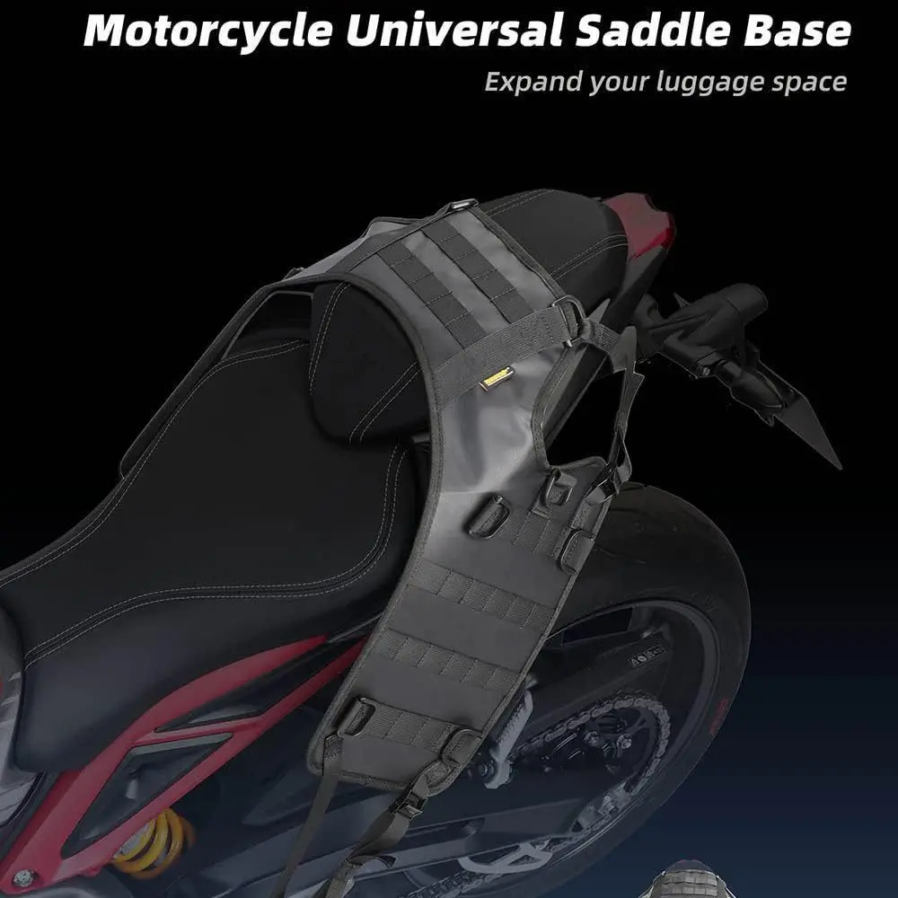 

Motorcycle Saddle Bag Base - Universal Install Pad Rack for Motors Back Seat/Tail/Side Bag, Motocross Accessories