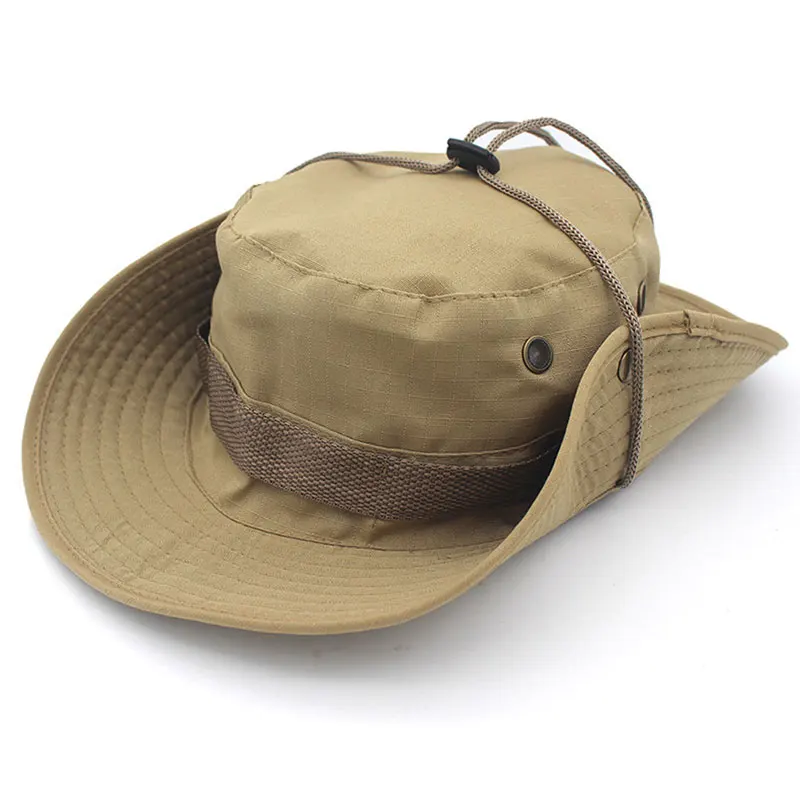 Men & Women Sun Hat Camouflage Tactical Cap  Outdoor Sports Sun Bucket Cap Fishing Hiking Hunting Hats 60CM