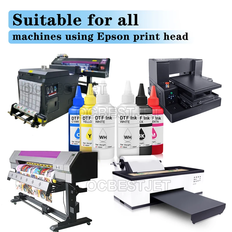 100ML DTF Ink PET Film Transfer Ink For Epson I3200 L1800 1390 1430 L800 I1600 XP600 Printhead PET Film Printing And Transfer