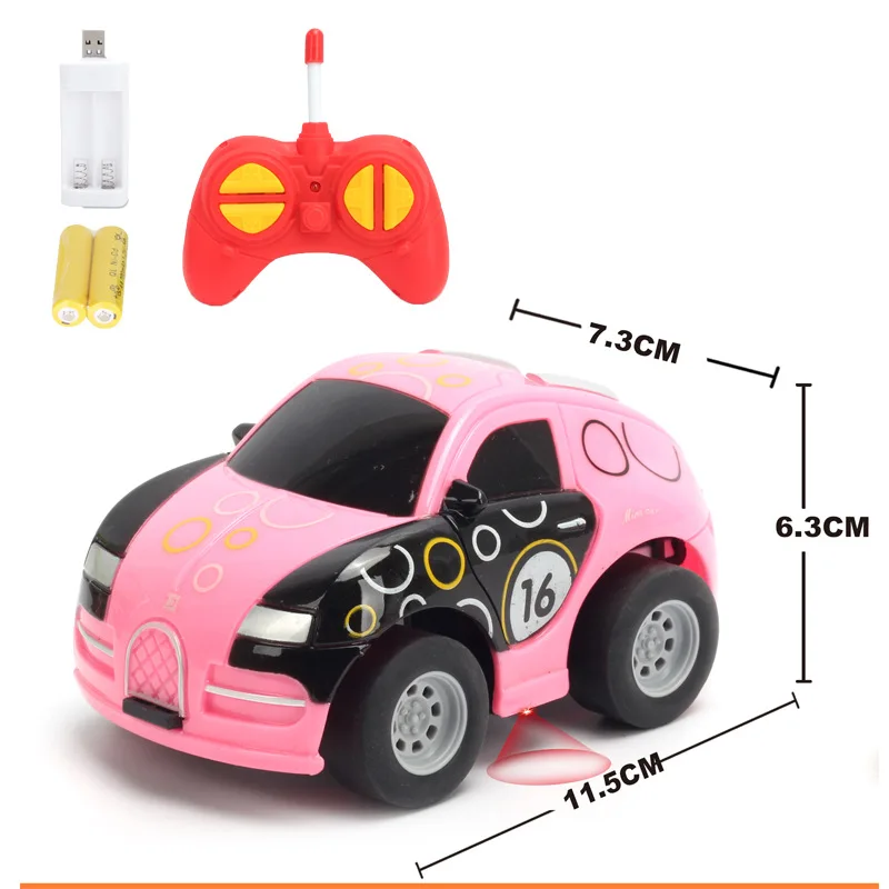 Q Version Mini Fernbedienung Auto elektrische Kinder auto drahtlose Cartoon Mini Modell Spielzeug Spielzeug für Kinder Geschenke für Jungen Spielzeug