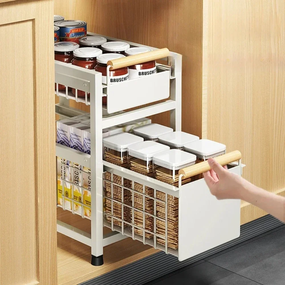 

Under Sink Organizer Rack Sliding Pull-Out Type Sink Storage Shelves Under Cabinet Seasoning Dish Countertop Kitchen Organizer