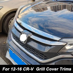 Chrome Centre hood Grill Grille cover trim trims For 2012-2016 2014 2015 Honda CRV CR-V