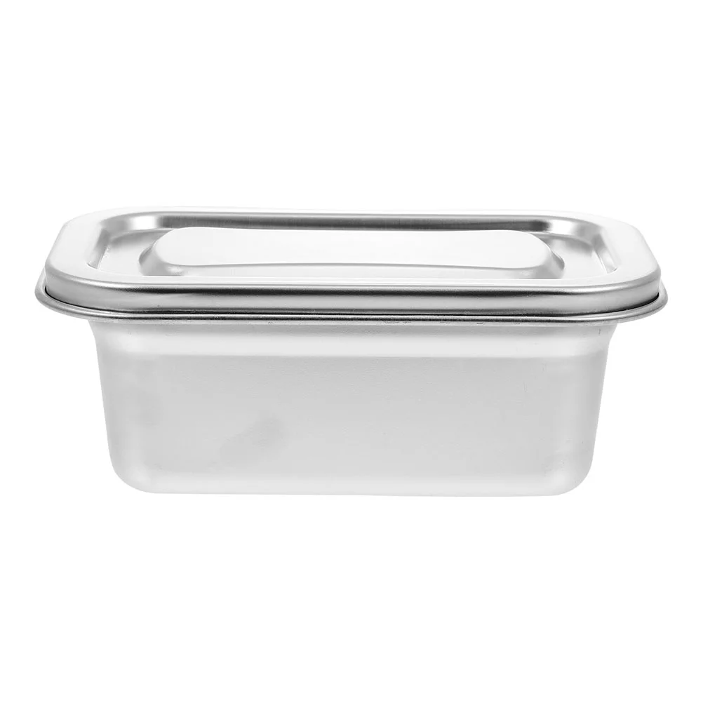 

1 PCS Stainless Steel Ice Refrigerator Storage Snow Cream Container Fresh Keeping Box 7 Number Body Steel Lid for Yogurt