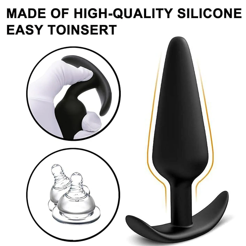 T Shape Anal Plug 3 Sizes Soft Silicone Butt Plug Stimulator Anal Sex Toys Prostate Massager Dildo For Women Men Adult Sex Toys