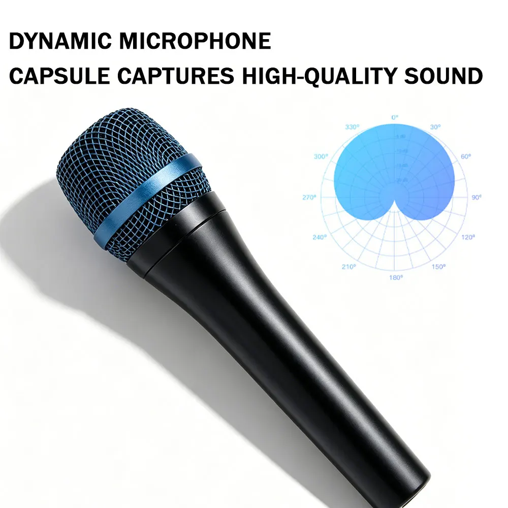 Handheld Dynamic Microphone E945 Heart-Shaped Directional High Fidelity Pickup Microphone for Live Stage Singing