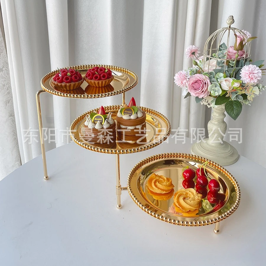 LMM can be freely rotated three-layer cake table dessert table activity display table ornament