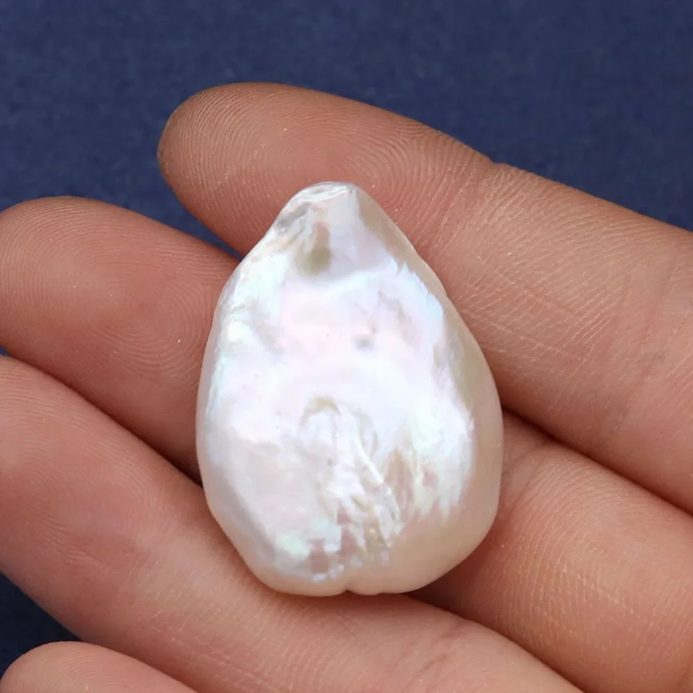 2pcs Tail Pearl Beads Natural Freshwater Pearls Beads Irregular Shape No Hole for DIY Necklace Bracelat  Jewelry Making 25-30mm