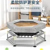 55인치 육각 트램펄린 360 °   가드 네트 어린이 체육관 장비가 있는 전체 팔걸이 홈 어린이 실내 점프 침대 5