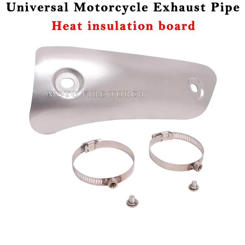 Escape System Tube Heat Shield Cover Guar Protector Anti-Scalding Stainless Univesal Motorcycle Exhaust Connection Link Pipe