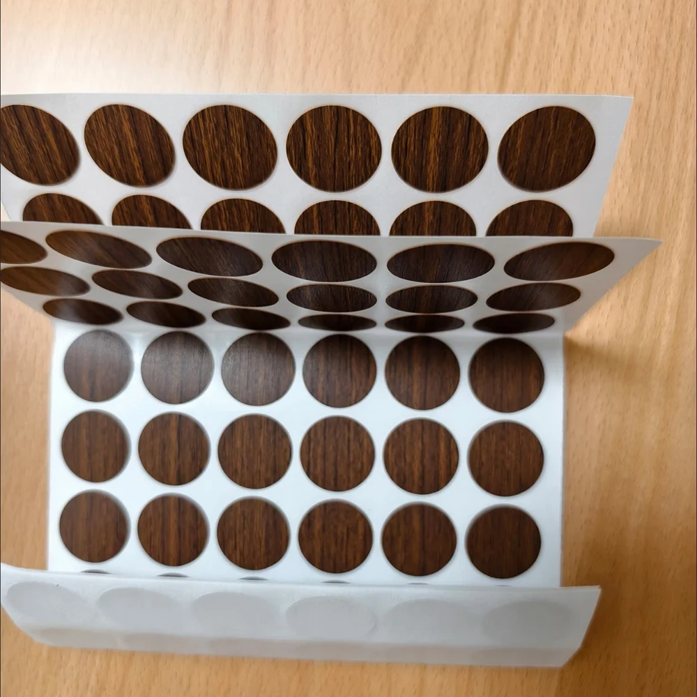 16-35Pcs 18mm 21mm 30mm Self Adhesive Decorative Films Furniture Screw Cover Caps Stickers Wood Craft Desk Cabinet Hole Ornament