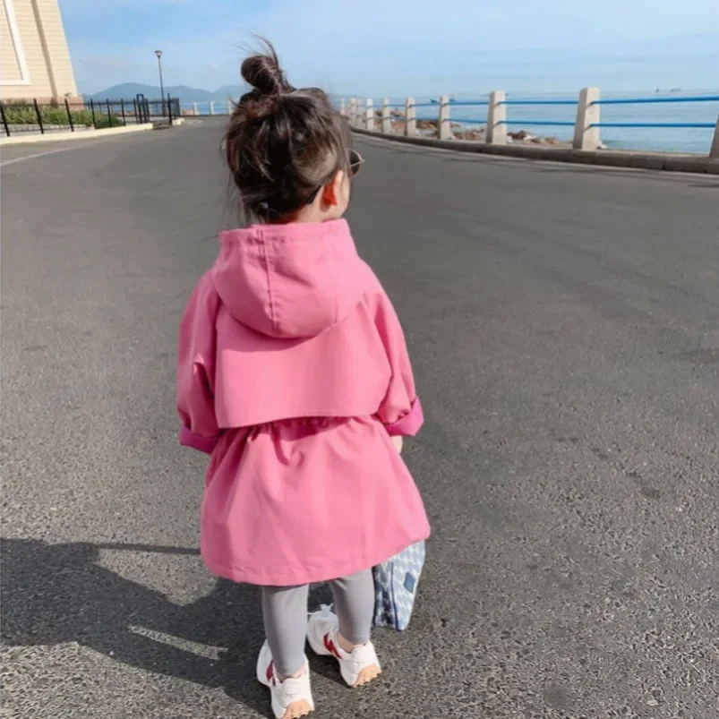 New Children\'s Korean Version Of The Windbreaker Jacket Baby Foreign Style Coat Skirt 2 4 6 8T Girls\' Autumn Clothes