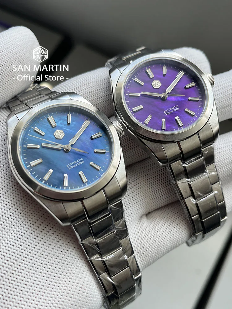San Martin 39mm MOP Dial Sport Gada Watch Luxury Dress Men Miyota